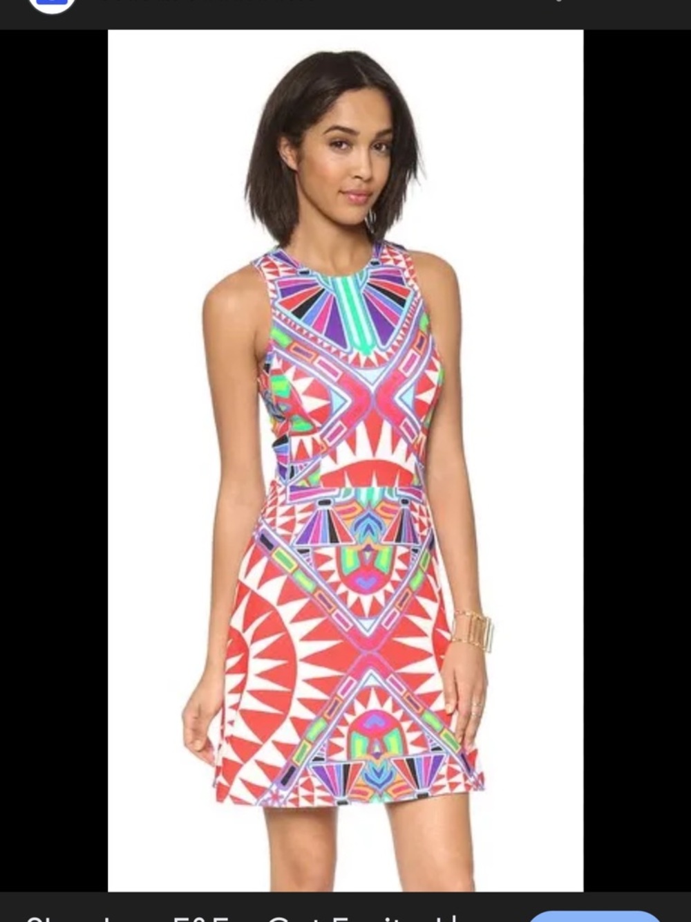 Mara Hoffman Sleeveless Geo-Print Fit & Flare Dress - Red Multi